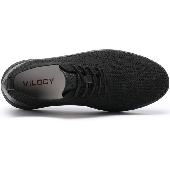 🆕VILOCY Men's All Black Casual Dress Oxfords Business Mesh Breathable Sneakers - Picture 10 of 10